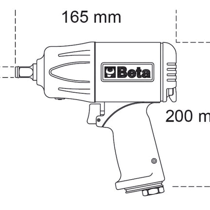 Compact Reversible Impact Wrench 3/4 1600 Nm - Beta Tools 1928XM