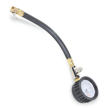 Tyre Pressure Tester 0-4 Bars with Shockproof Rubber Gauge and 290mm Hose - Beta Tools 1949M