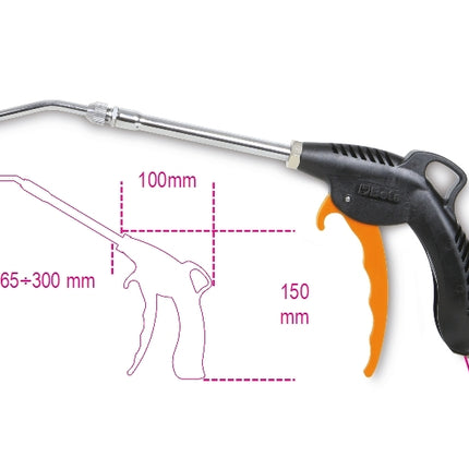 Telescopic Progressive Blow Gun with Swivel Tube 165mm-300mm - Beta Tools 1949T