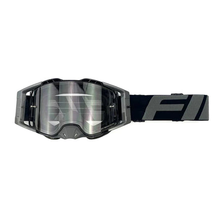 FIR Nano Motocross Enduro Blackout Goggles, Anti-fog Tac Lens, Bag & Lens Wipe Included