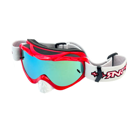Rnr Hybrid Red Mirrored Lens, Red Goggle, GH45M, Mirrored Lens