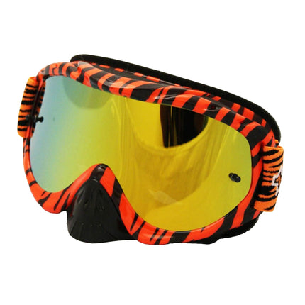 Rnr Hybrid Wild Or/bk Mirrored Lens, Wild Orange & Black Goggle, GH366M, Mirrored Lens