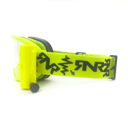 Rnr Colossus Neon Yellow Wvs 48mm, Neon Yellow Goggle, Wide Vision System, GXX68, Roll & Tear Off