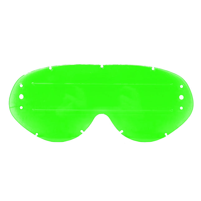 Hybrid Roll Off Lens Green Raised Strip, Anti Fog, Anti Scratch, LGR201R