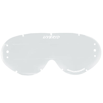 Hybrid Xl Roll Off Lens Clear Raised Strip, Anti Fog, Anti Scratch, LCR201RXL