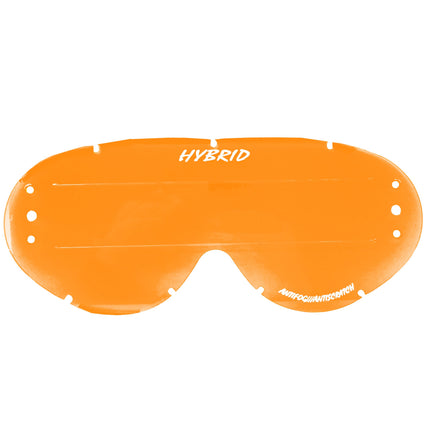 Hybrid Xl Roll Off Lens Orange Raised Strip, Anti Fog, Anti Scratch, LOR201RXL