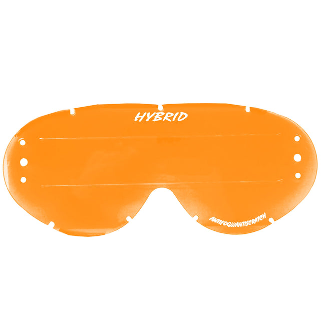 Hybrid Xl Roll Off Lens Orange Raised Strip, Anti Fog, Anti Scratch, LOR201RXL