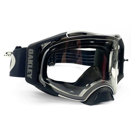 Oakley Airbrake MX Tuff Blocks Gunmetal, Clear Lens Oa OO7046-B0, Oa OO7046-B0