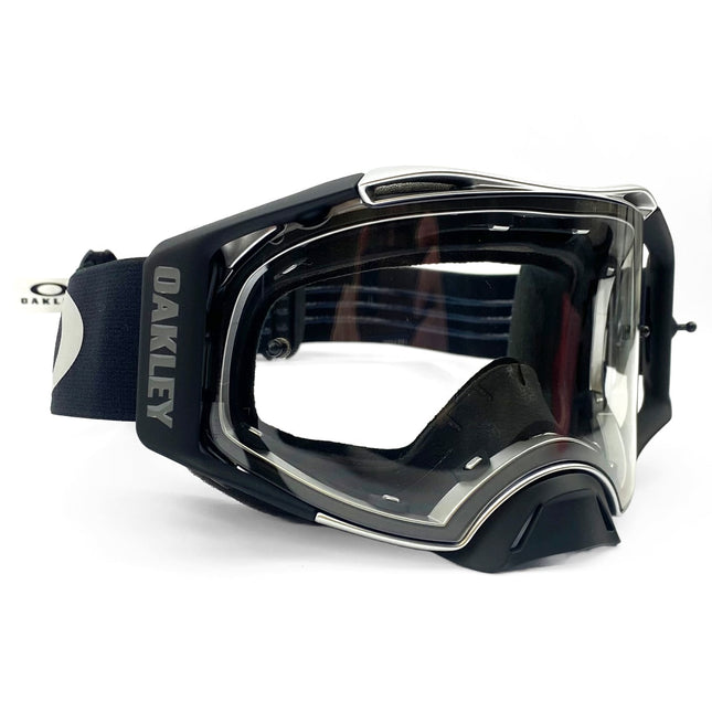 Oakley Airbrake MX Tuff Blocks Gunmetal, Clear Lens Oa OO7046-B0, Oa OO7046-B0