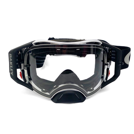 Oakley Airbrake MX Tuff Blocks Gunmetal, Clear Lens Oa OO7046-B0, Oa OO7046-B0