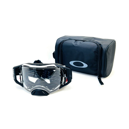 Oakley Airbrake MX Tuff Blocks Gunmetal, Clear Lens Oa OO7046-B0, Oa OO7046-B0
