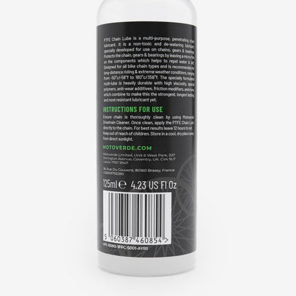 Motoverde PTFE Chain Lube 125ml for Motorcycle