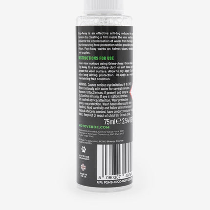 Motoverde Fog-Away 75ml for Motorcycle