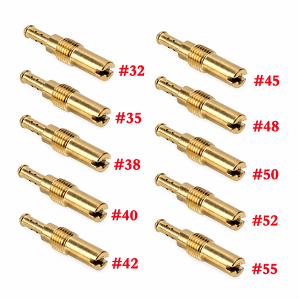 10PCS Kit 32-55 Pilot Jet N424-21 Keihin Slow Jet Carburettor Pwk Pe Cvk Fcr Pwm Pj Cbr CR Cvk Oko