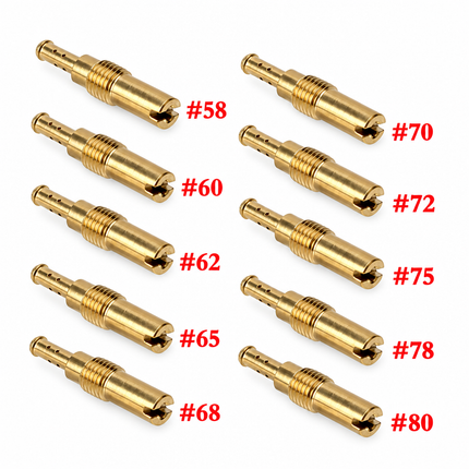 10pcs Kit 58-80 Pilot Jet N424-21 Keihin Slow Jet Carburetor Pwk Pe Cvk Fcr Pwm Pj Cbr CR Cvk Oko