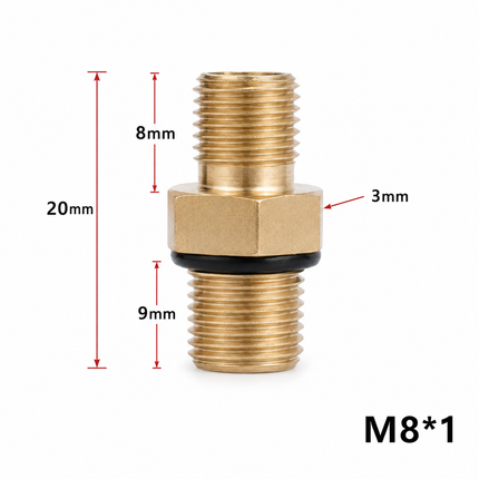 Schrader Valve M8x1 20mm Overall Length O-ring Seal Valve Core