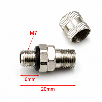 Shock Schrader Valve M7 X 0.75mm Stainless