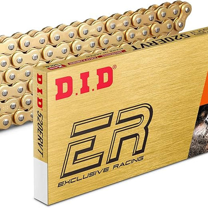 DID 520ERVT X-ring Chain 120L, Gold & Gold Links, DID520ERVTGG120