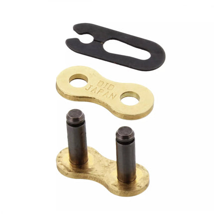 DID 520MX Spring Link G&b (rj), DID-L-520MXGBRJ, Gold&black Links, Semi-press Fit Type Clip Rj