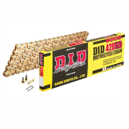 DID 428D [rj] Chain 130L G&b, Gold&black Links, DID428DGB130