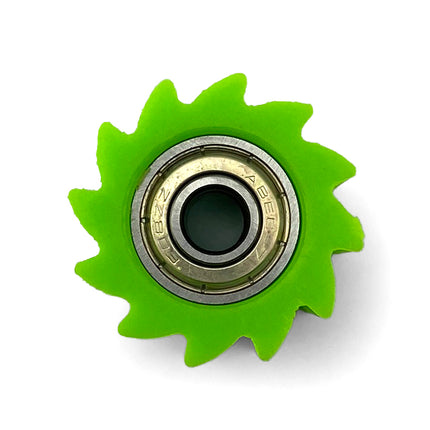 Chain Roller Green IDxODxW 8x38x23, 38mm OD 8mm ID / Sprocketed