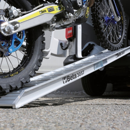 Aluminum Ramp for Loading/Unloading Motorcycles 2220x280mm 350kg Capacity - Beta Tools 3057