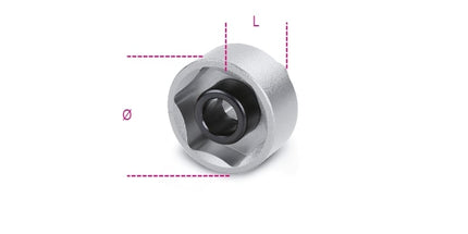 Hexagon Socket for Wheel Hub Nuts 28mm - Beta Tools 3075A 28