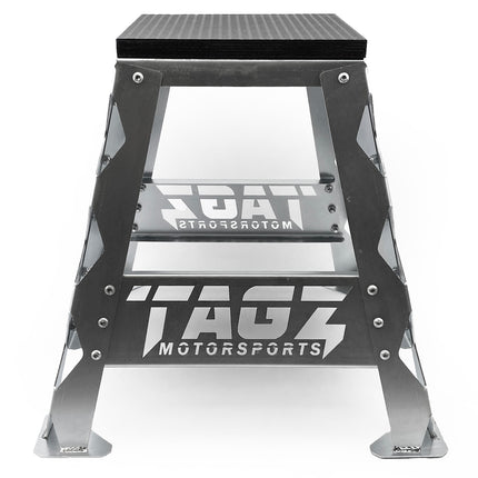 Tagz Factory MX Stand Built, Limited Edition Bright Zinc Plate, Box Stand Motorbike Stand