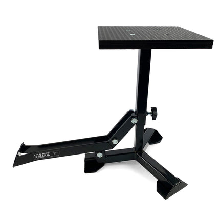 Elite Tripod Pop Up Stand, Big Feet / Gloss Black / Tag-z, MX Stand Pit Paddock Enduro