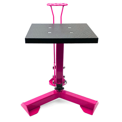 Elite Tripod Pop Up Stand, Big Feet / Gloss Pink / Tag-z, MX Stand Pit Paddock Enduro
