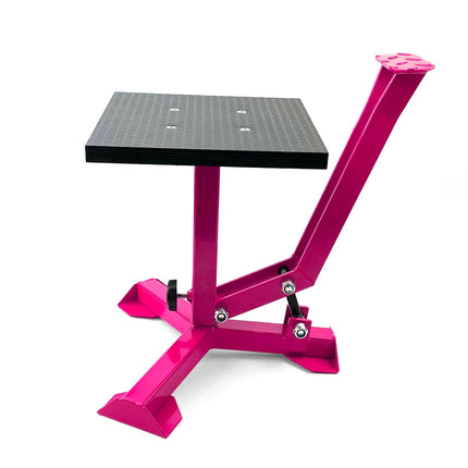 Elite Tripod Pop Up Stand, Big Feet / Gloss Pink / Tag-z, MX Stand Pit Paddock Enduro