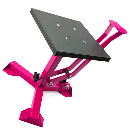 Elite Tripod Pop Up Stand, Big Feet / Gloss Pink / Tag-z, MX Stand Pit Paddock Enduro