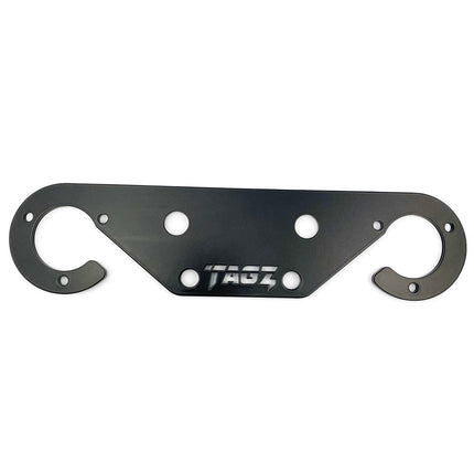 Heavy Duty Tow Bar Bumper Twin Socket Plate Black