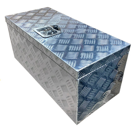 Trailer Storage Box 60L 675mx300mmx300mm Aluminium Chequer Plate