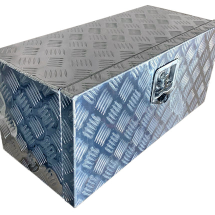 Trailer Storage Box 90L 700mx350mmx350mm Aluminium Chequer Plate
