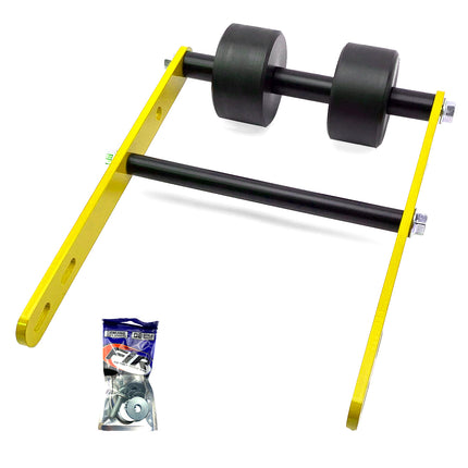 Wheelie Bar 2 Roller Tag-z Yellow, ATV Quad Wheelie Saver / Catch, 3.4KG Size 34x22x7cm