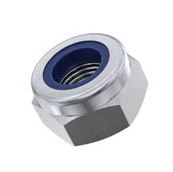 M6 Nylon Lock Nut Stainless, Slim / Thin 8x10