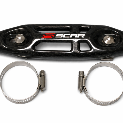 Exhaust Heat Guard Carbon Universal 27-51mm Header Pipe 190mm Scar Cuhp