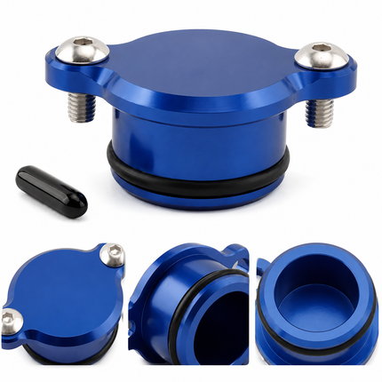 Oil Injection Pump Block Off Plug 91-24 Yamaha Pw Y-zinger 50 80 6061 Billet Aluminum Blue Cnc