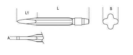 Ribbed Cape Chisel 150mm - Beta Tools 37 150