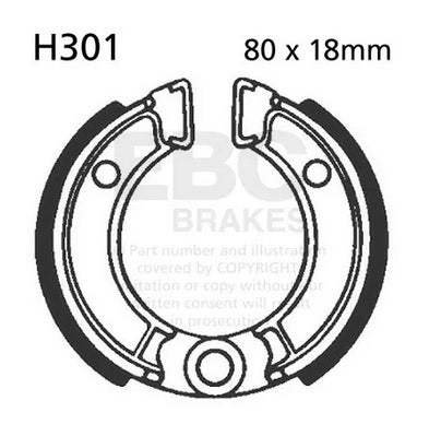 Brake Shoes Ebc 2008-2017 Suzuki Dr-z 70 S301 H301