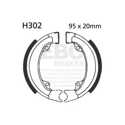 Brake Shoes Ebc Honda NC50 NE50 NU50 NX50 H302 1101410