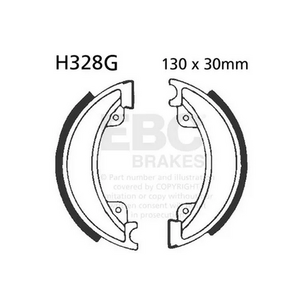Brake Shoes Grooved Ebc H328G