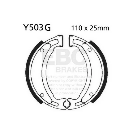 Brake Shoes Grooved Yamaha Ebc G503 Y503G