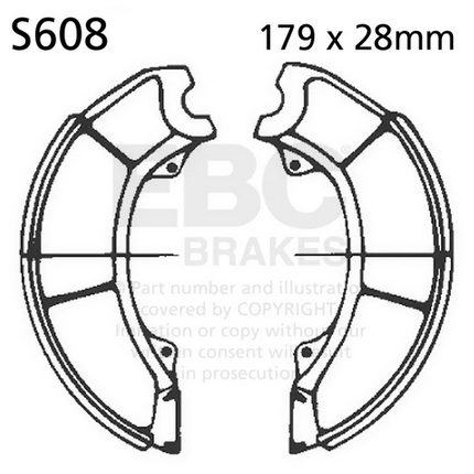 Brake Shoes Suzuki Ebc S608