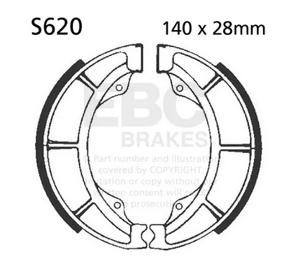 Brake Shoes Set Suzuki Ebc S620