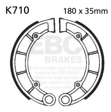 Brake Shoes 1989-2005 Kawasaki KLF300 Ebc K710