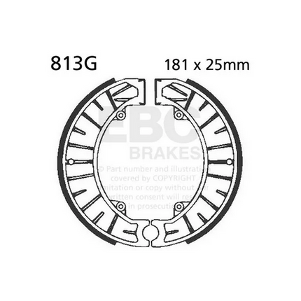 Brake Shoes KTM 250 350 813G Ebc