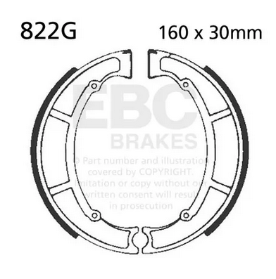 Brake Shoes Rear Maico Maico 250 400 490 Ebc 822G