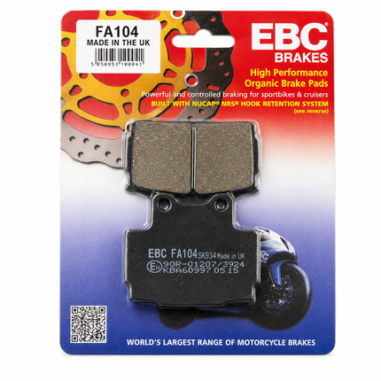 Brake Pads Yamaha Fzr Tzr Ebc FA104